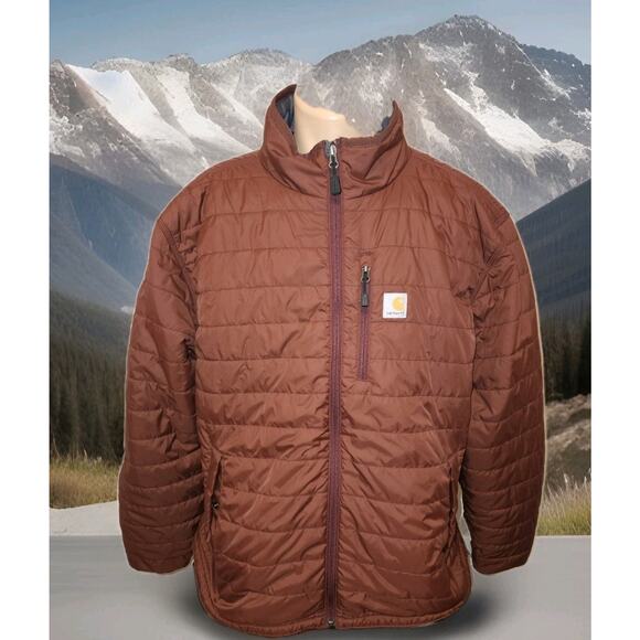Carhartt Gilliam Men's 2XL Burgandy Puffer Jacket *read
